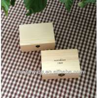 New Arrival zakka Paulownia Wood Small Wooden Box With Lid and Golden Lock Jewerally Storage Box Wedding Table Gift Box 12*9*5cm