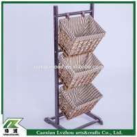 factory provide directly wicker basket storage shelf,hanging basket