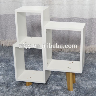 White modern wooden book shelf rack price