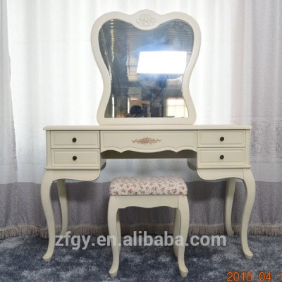 Simple bedroom dresser type white interior dresser table