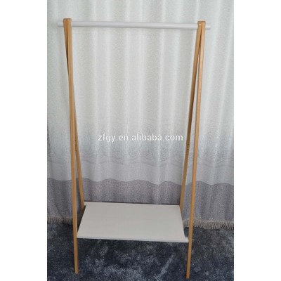 Varnish white paint folded hanger carrying the sitting room real estate simple clothes tree