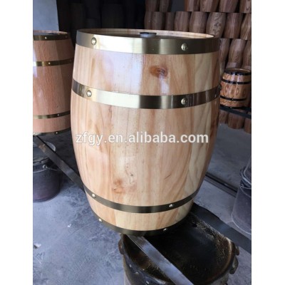 Natural wooden wine barrel