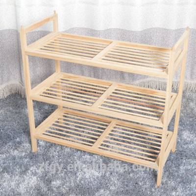 Solid wood stacked wooden finishing multilayer placed dustproof shoe rack