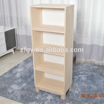 4 layers commercial bookshelf wood bookcase