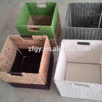 folding paper seagrass storage basket