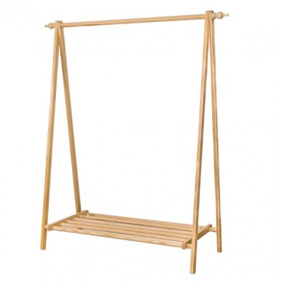 FSC certified wood clothing garment display rack