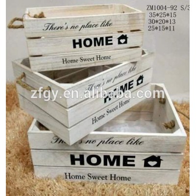 wooden fruit packaging box with handle