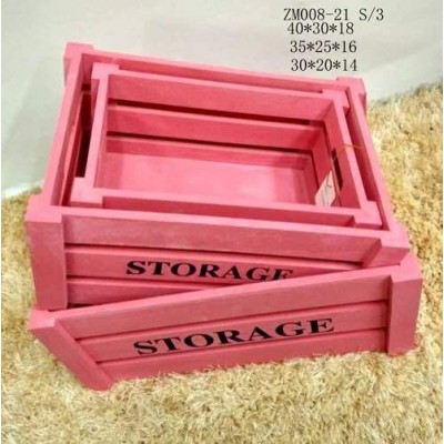 Wooden book craft storage box