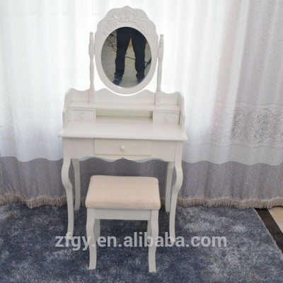 Interior bedroom dresser MDF dresser table for makeup in a mirror